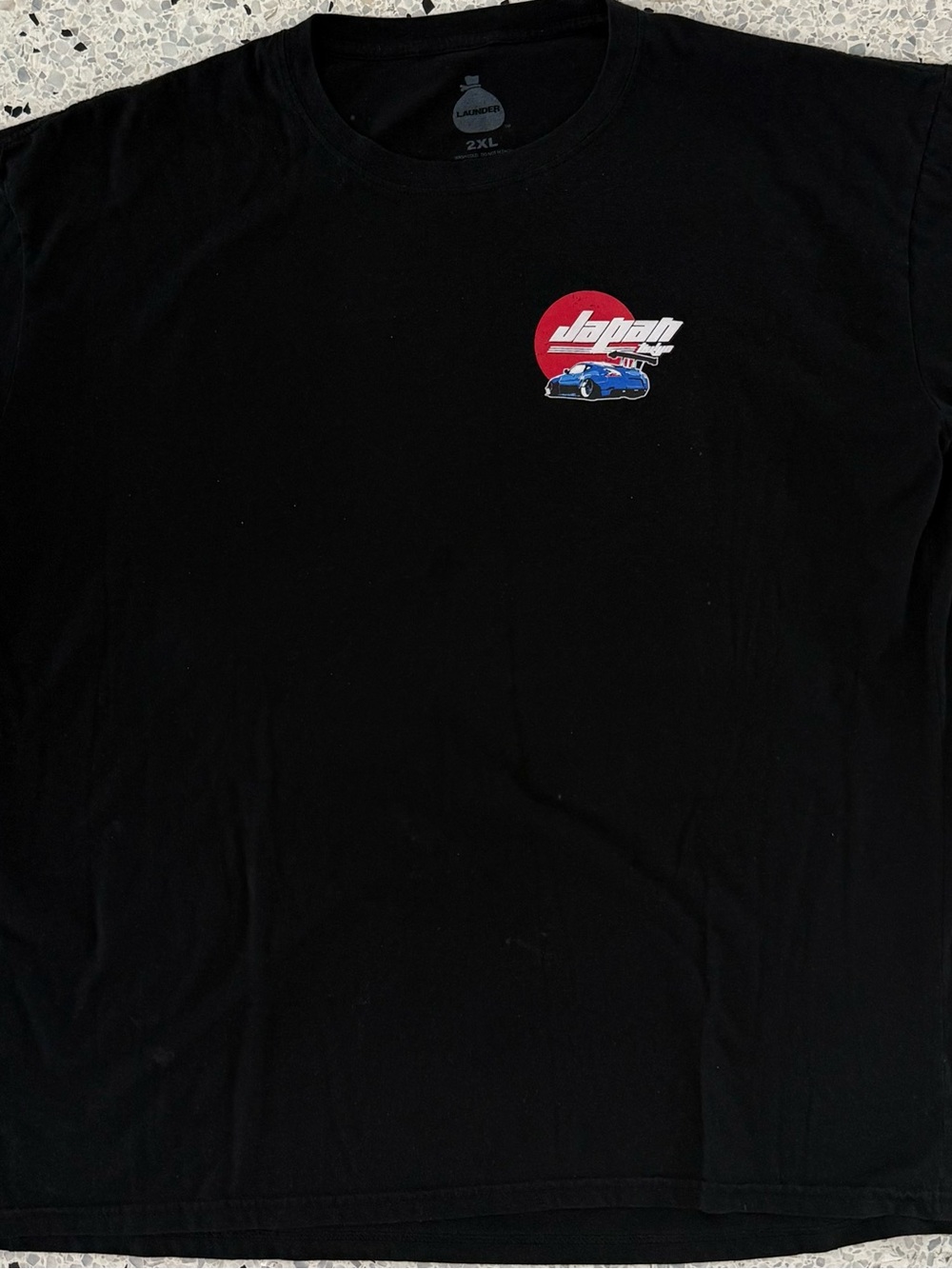 Launder Men’s 2XL Black Poly/Cotton Double-Sided Cars Graphic Tee